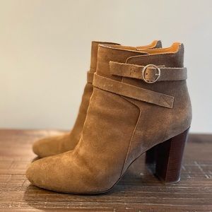 Sezane Tan Suede Boots - Size 40